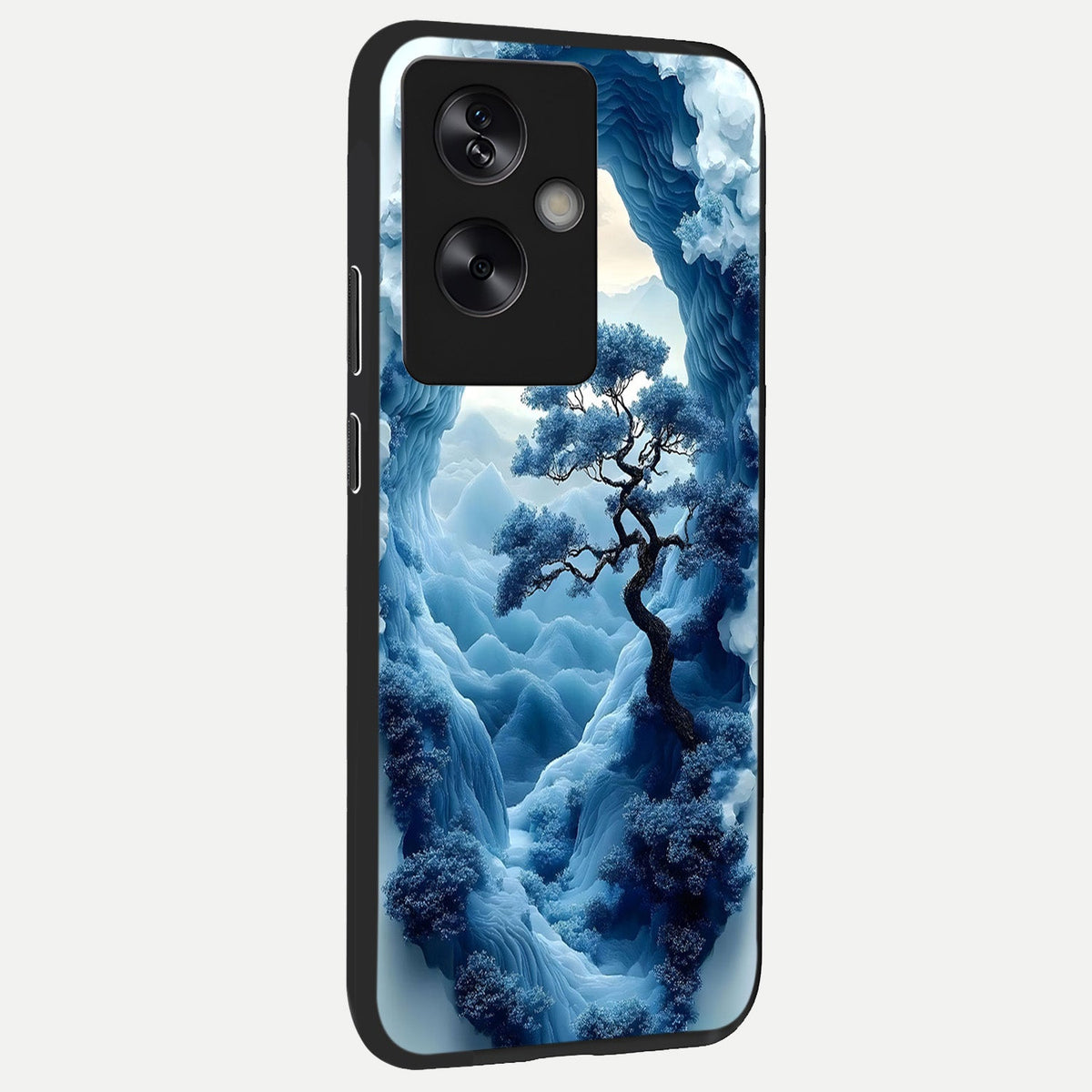  Frozen Serenity Gate back cover For Oppo A79 slim fit glass case with vibrant aesthetic design