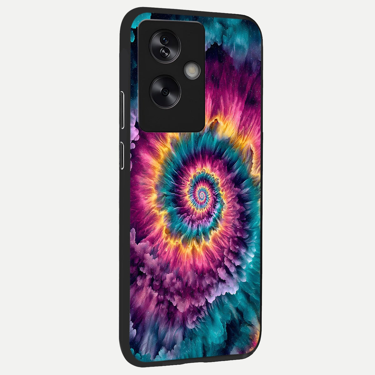  Galactic Spiral Burst back cover For Oppo A79 slim fit glass case with vibrant aesthetic design