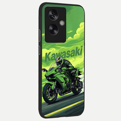  Greenery Sky back cover For Oppo A79 slim fit glass case with vibrant aesthetic design