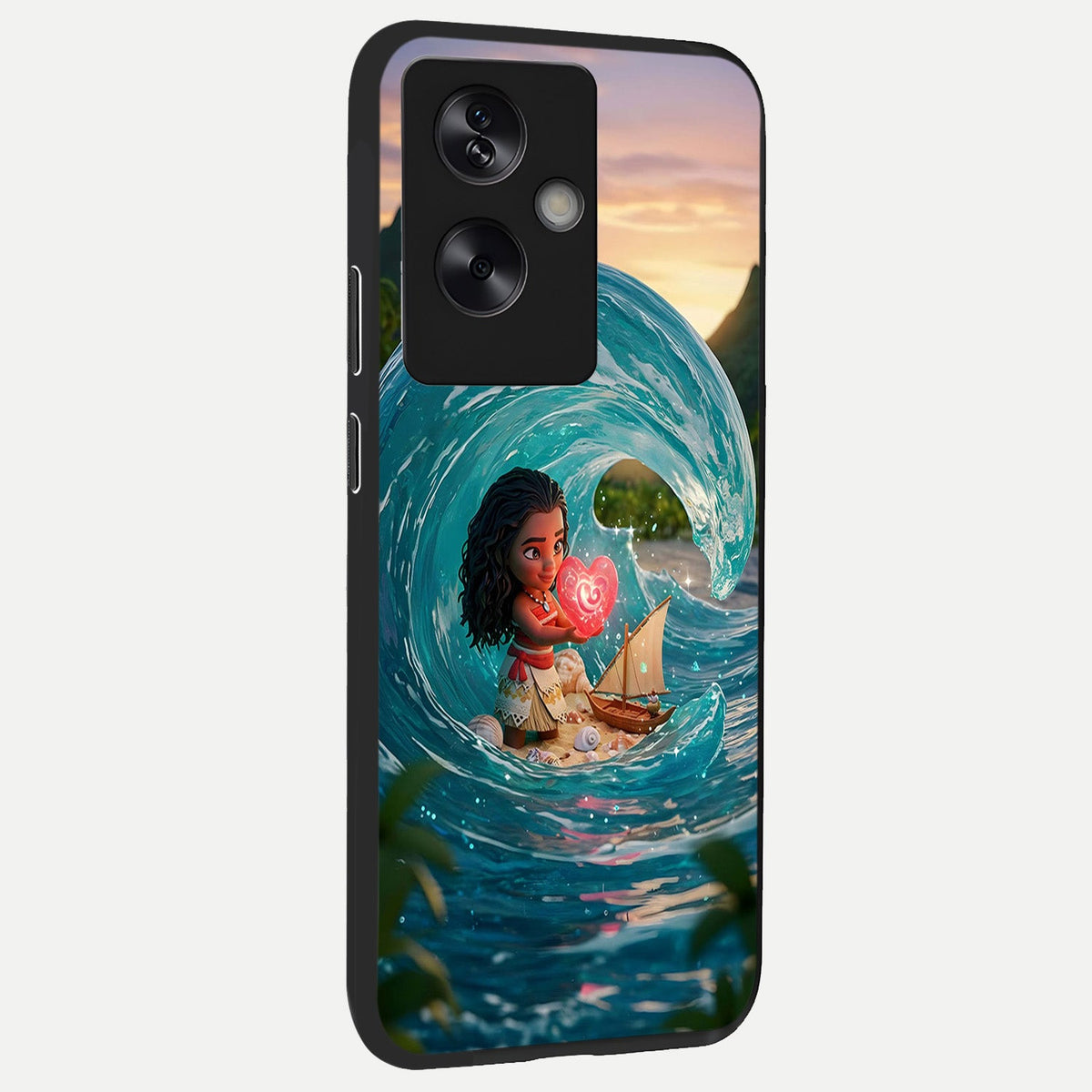  Heart of Ocean back cover For Oppo A79 slim fit glass case with vibrant aesthetic design