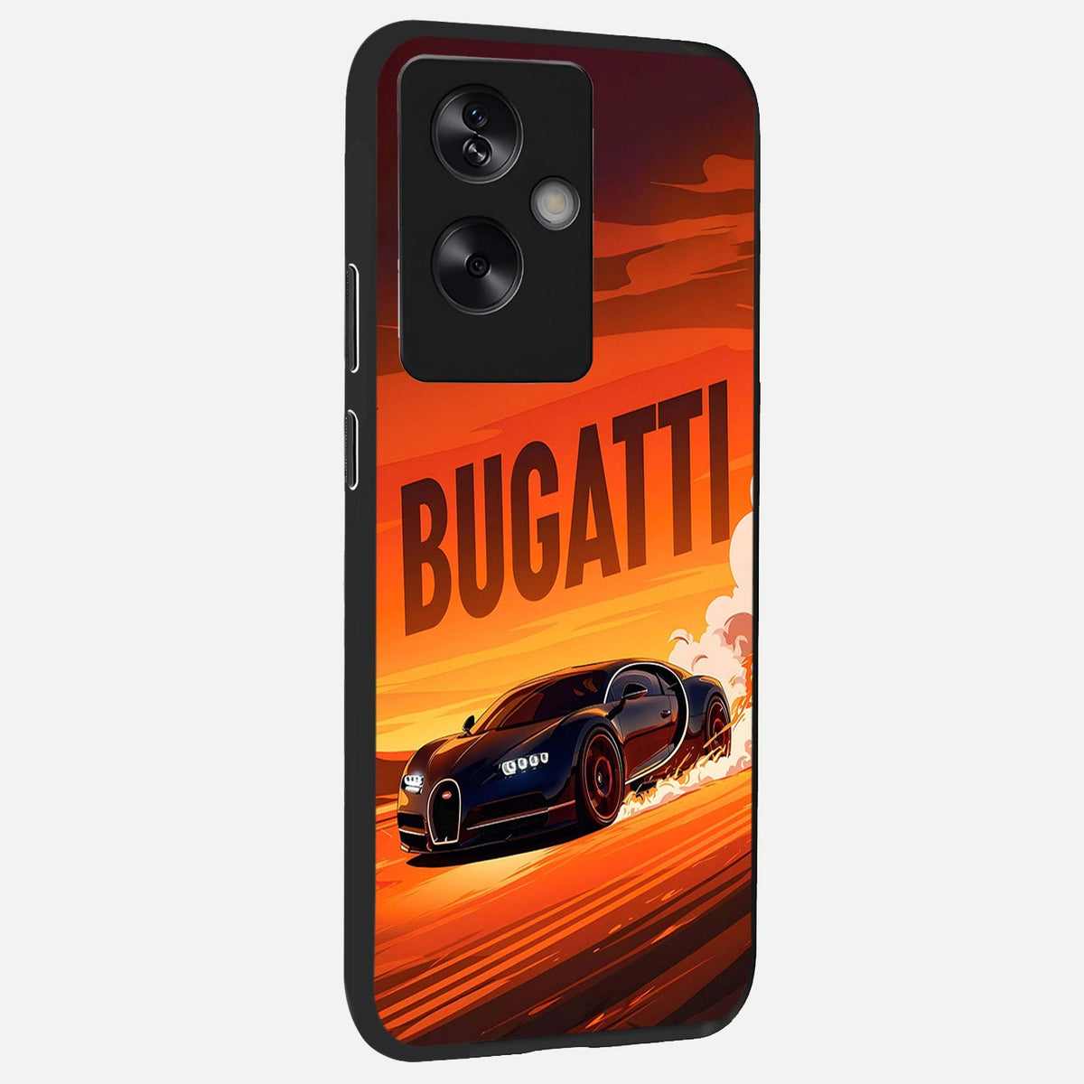  Inferno Bugatti Storm back cover For Oppo A79 slim fit glass case with vibrant aesthetic design