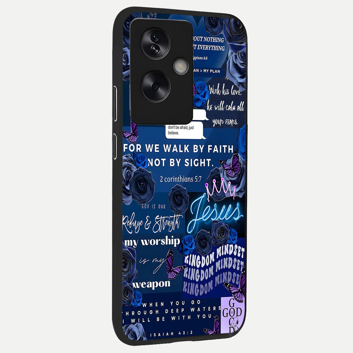  Kingdom Faith Glow back cover For Oppo A79 slim fit glass case with vibrant aesthetic design