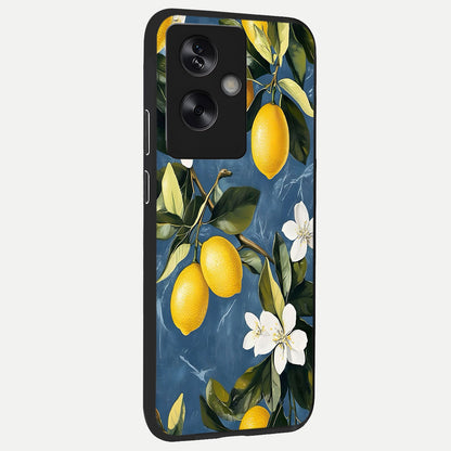  Lemon Dream Garden back cover For Oppo A79 slim fit glass case with vibrant aesthetic design