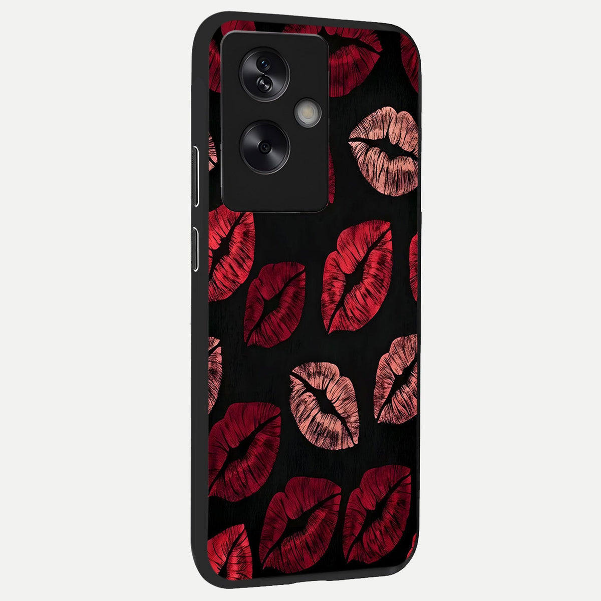  Midnight Kiss Love back cover For Oppo A79 slim fit glass case with vibrant aesthetic design