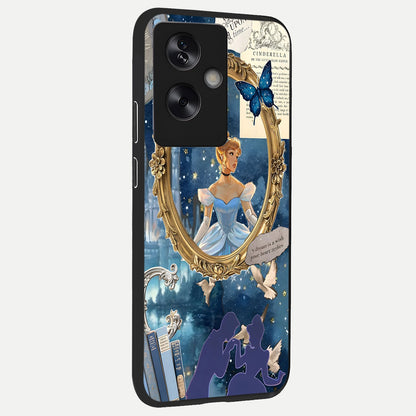  Midnight Queen back cover For Oppo A79 slim fit glass case with vibrant aesthetic design