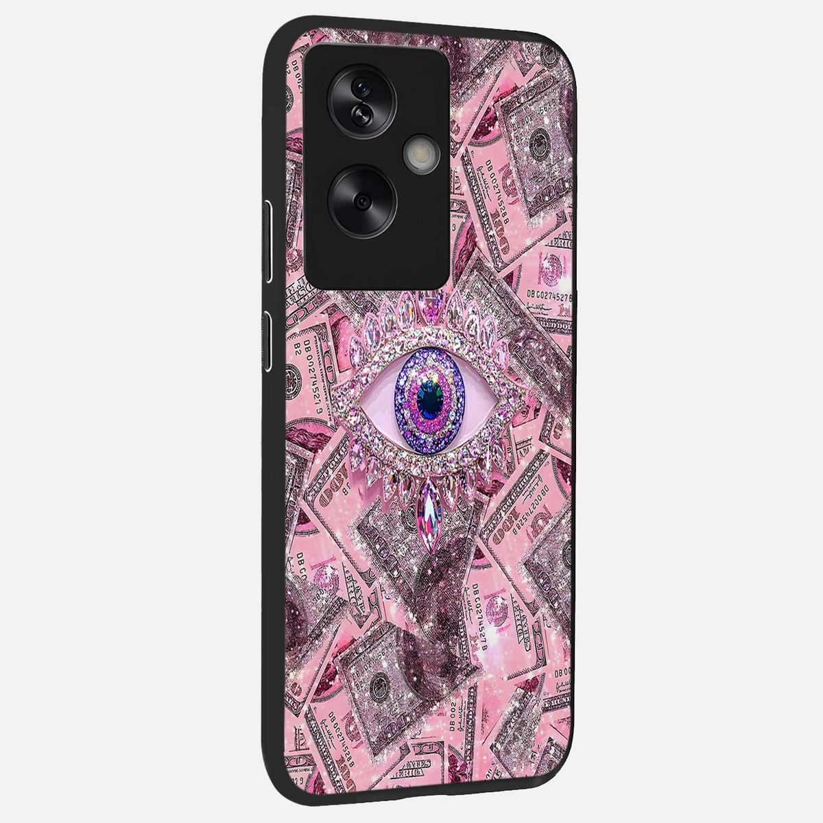  Money Eye Luxe back cover For Oppo A79 slim fit glass case with vibrant aesthetic design