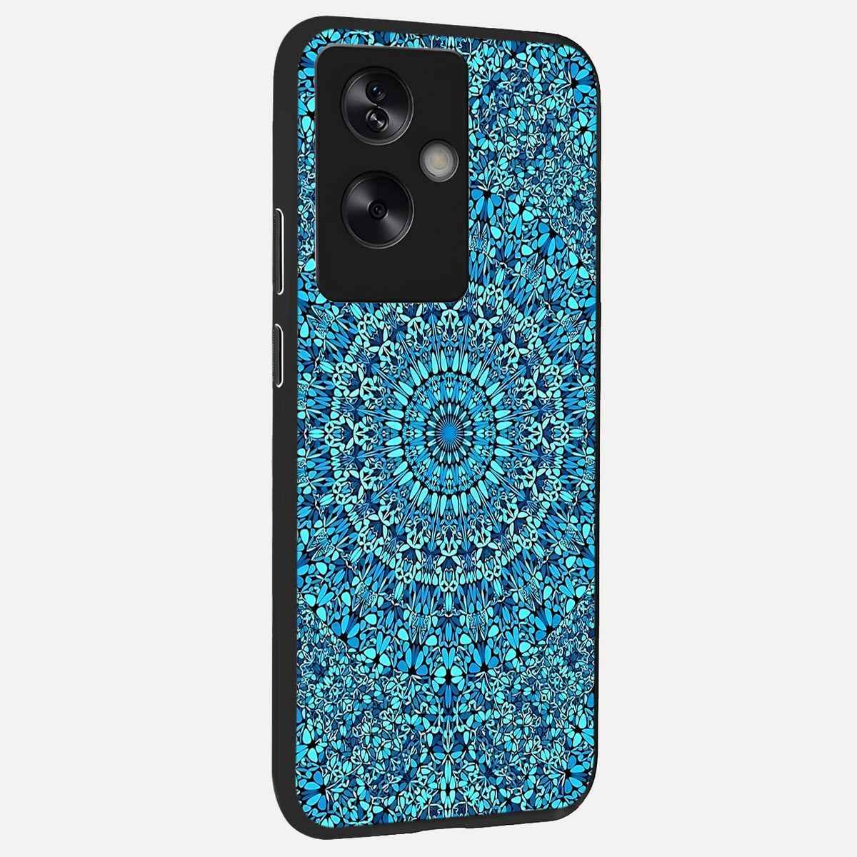  Ocean Bloom Mandala back cover For Oppo A79 slim fit glass case with vibrant aesthetic design