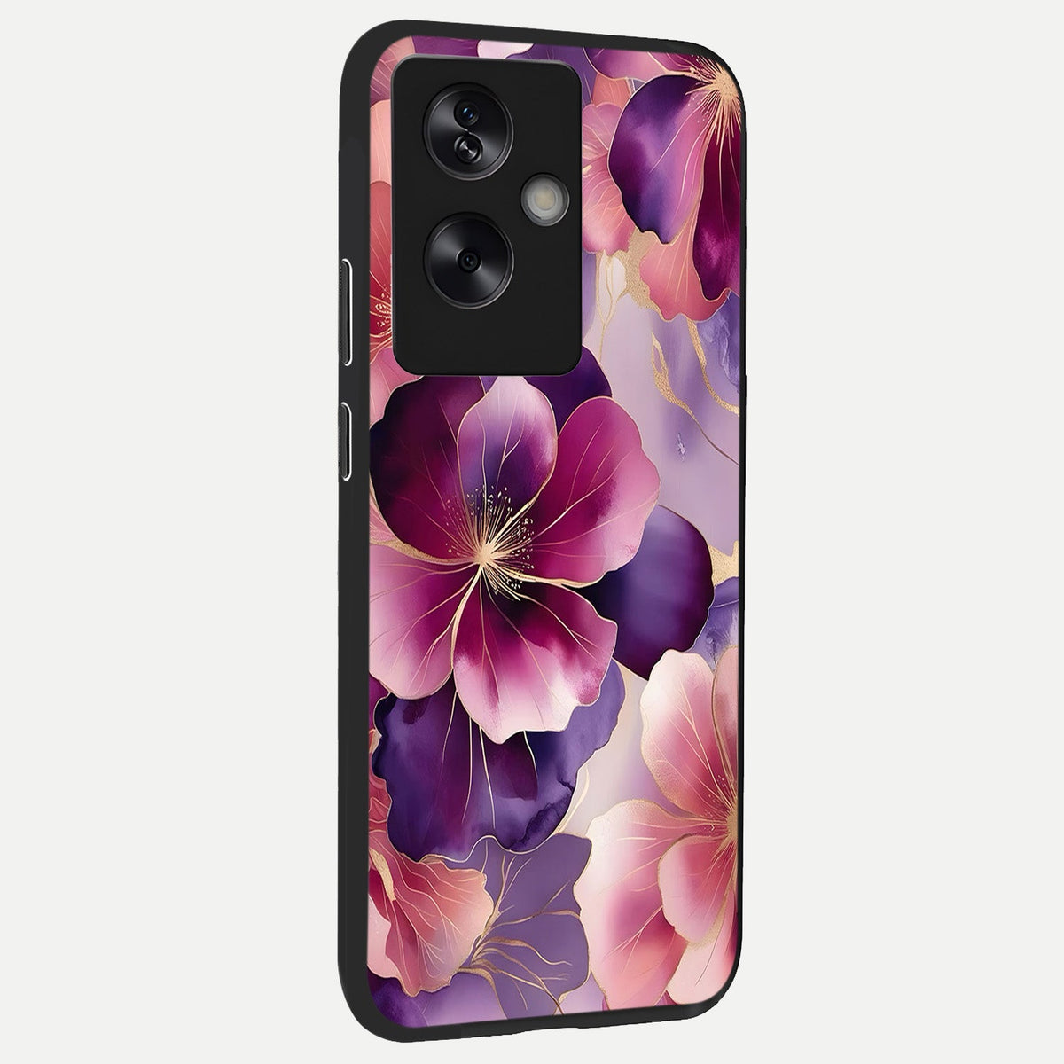  Pink Bouquet Florals back cover For Oppo A79 slim fit glass case with vibrant aesthetic design