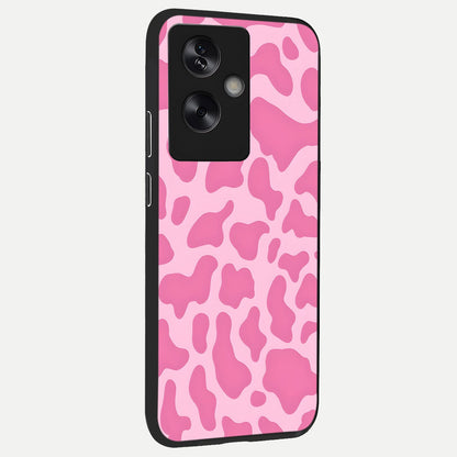  Pinkish Scenery back cover For Oppo A79 slim fit glass case with vibrant aesthetic design
