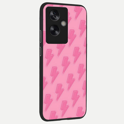  Pink Moo Magic back cover For Oppo A79 slim fit glass case with vibrant aesthetic design