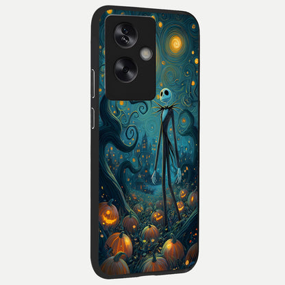  Pumpkin Moonlight Tale back cover For Oppo A79 slim fit glass case with vibrant aesthetic design