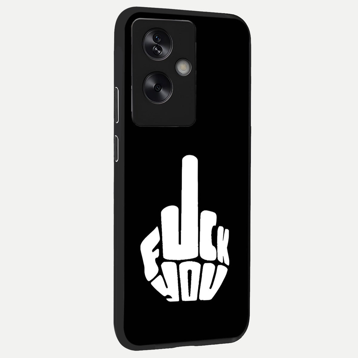  Rebel Mode On back cover For Oppo A79 slim fit glass case with vibrant aesthetic design