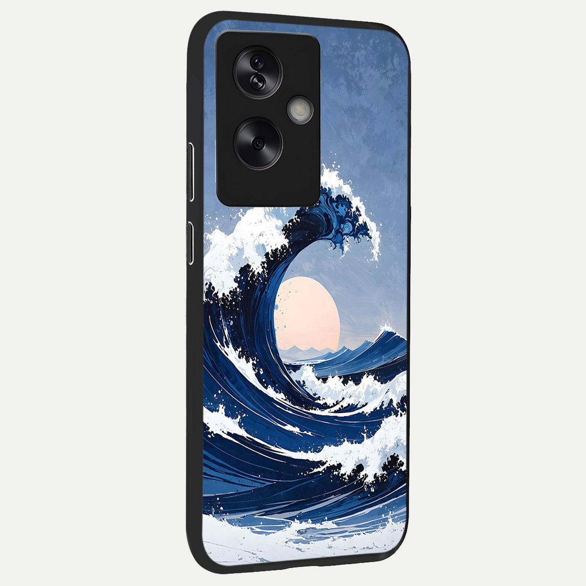  Rising Tide Power back cover For Oppo A79 slim fit glass case with vibrant aesthetic design