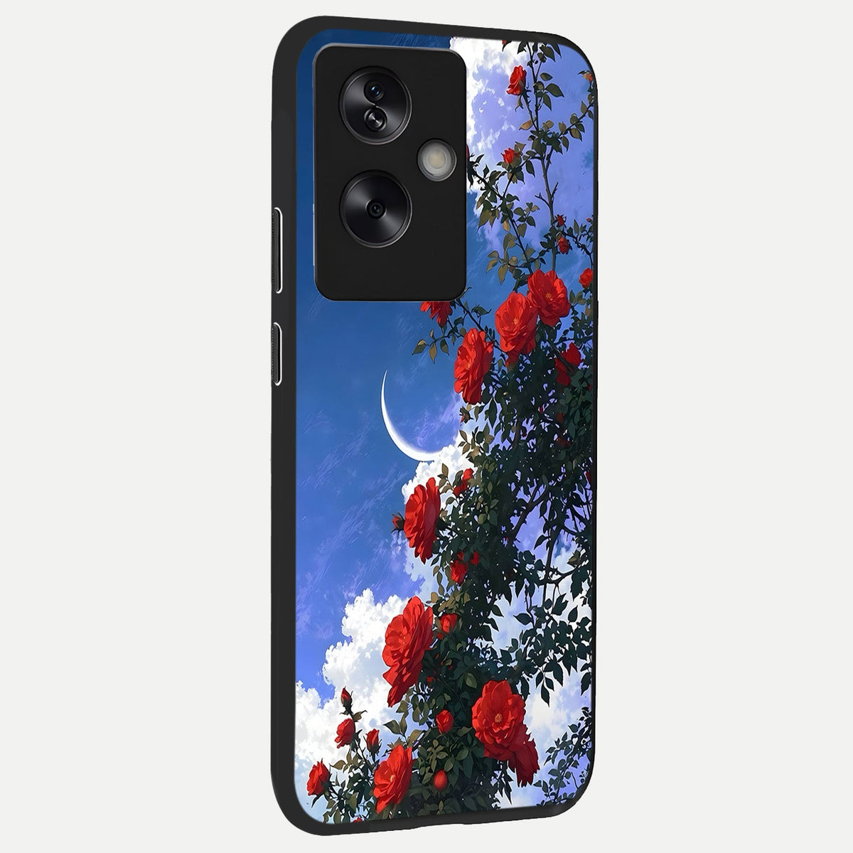  Rose Drift Flowers back cover For Oppo A79 slim fit glass case with vibrant aesthetic design