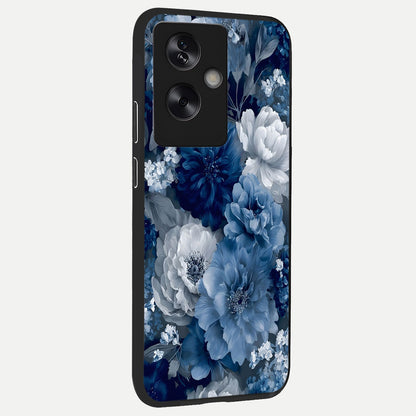  Royal Bloom Garden back cover For Oppo A79 slim fit glass case with vibrant aesthetic design