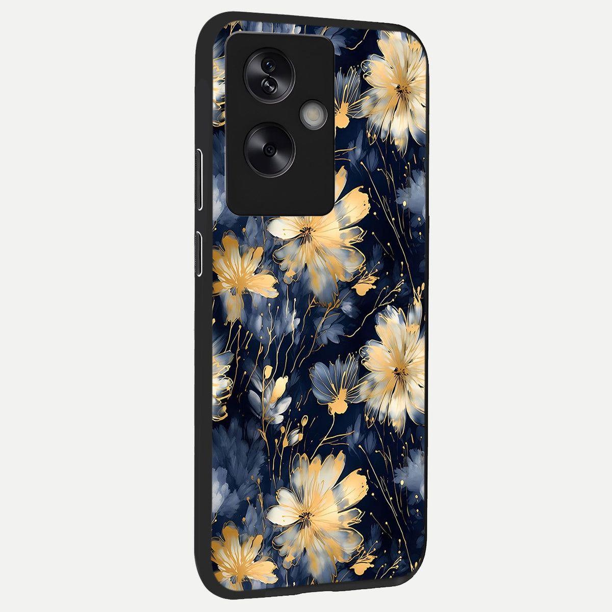  Royal Petal Dream back cover For Oppo A79 slim fit glass case with vibrant aesthetic design