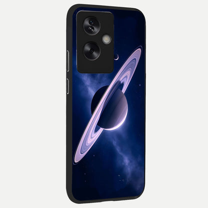  Saturn Ring Mystique back cover For Oppo A79 slim fit glass case with vibrant aesthetic design