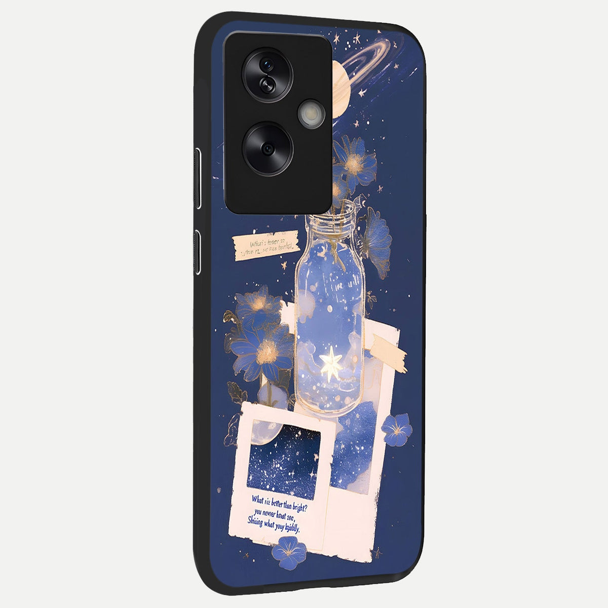  Starlit Cosmic Jar back cover For Oppo A79 slim fit glass case with vibrant aesthetic design