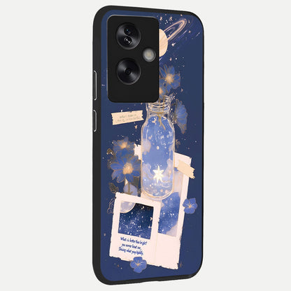  Starlit Cosmic Jar back cover For Oppo A79 slim fit glass case with vibrant aesthetic design