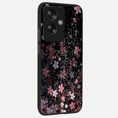  Starlit Flower Dreams back cover For Oppo A79 slim fit glass case with vibrant aesthetic design