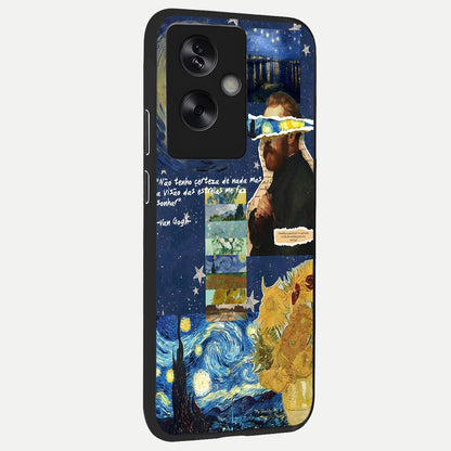  Starry Dream Vision back cover For Oppo A79 slim fit glass case with vibrant aesthetic design