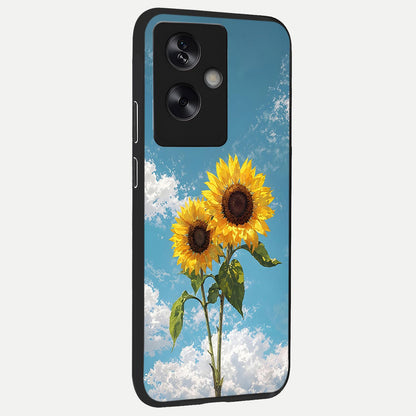  Sunlit Daisy Glow back cover For Oppo A79 slim fit glass case with vibrant aesthetic design