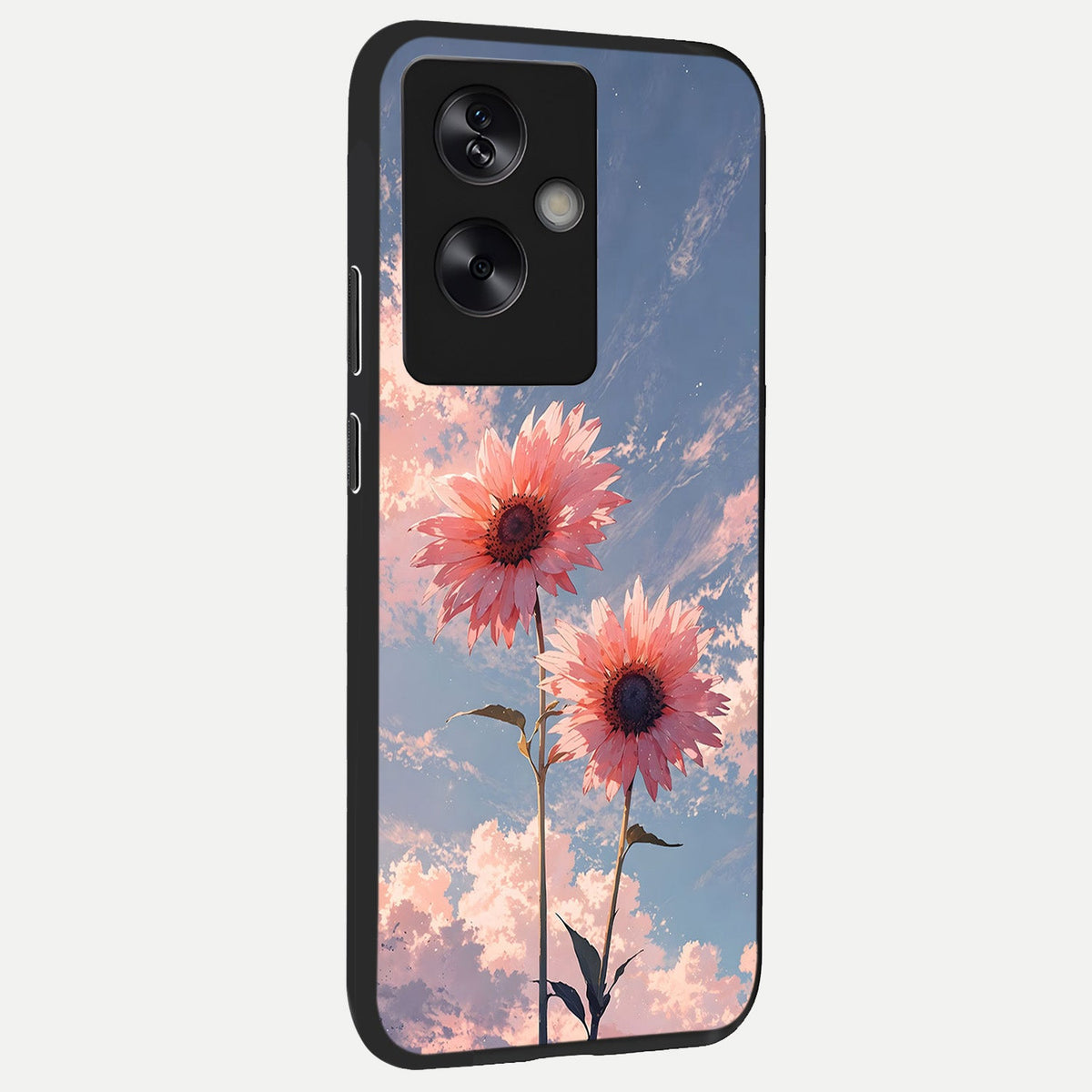  Sun Moon Balance back cover For Oppo A79 slim fit glass case with vibrant aesthetic design