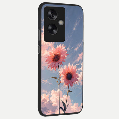  Sun Moon Balance back cover For Oppo A79 slim fit glass case with vibrant aesthetic design