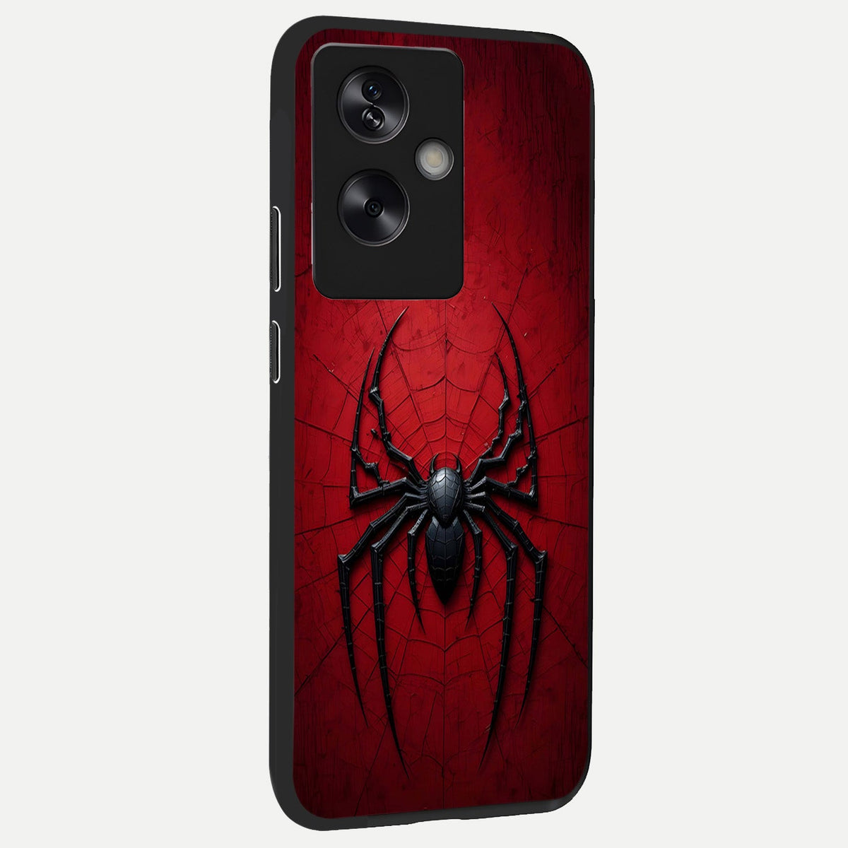  Superhero Web Emblem back cover For Oppo A79 slim fit glass case with vibrant aesthetic design