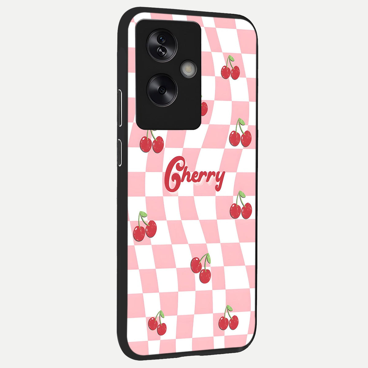  Sweet Cherry Vibes back cover For Oppo A79 slim fit glass case with vibrant aesthetic design