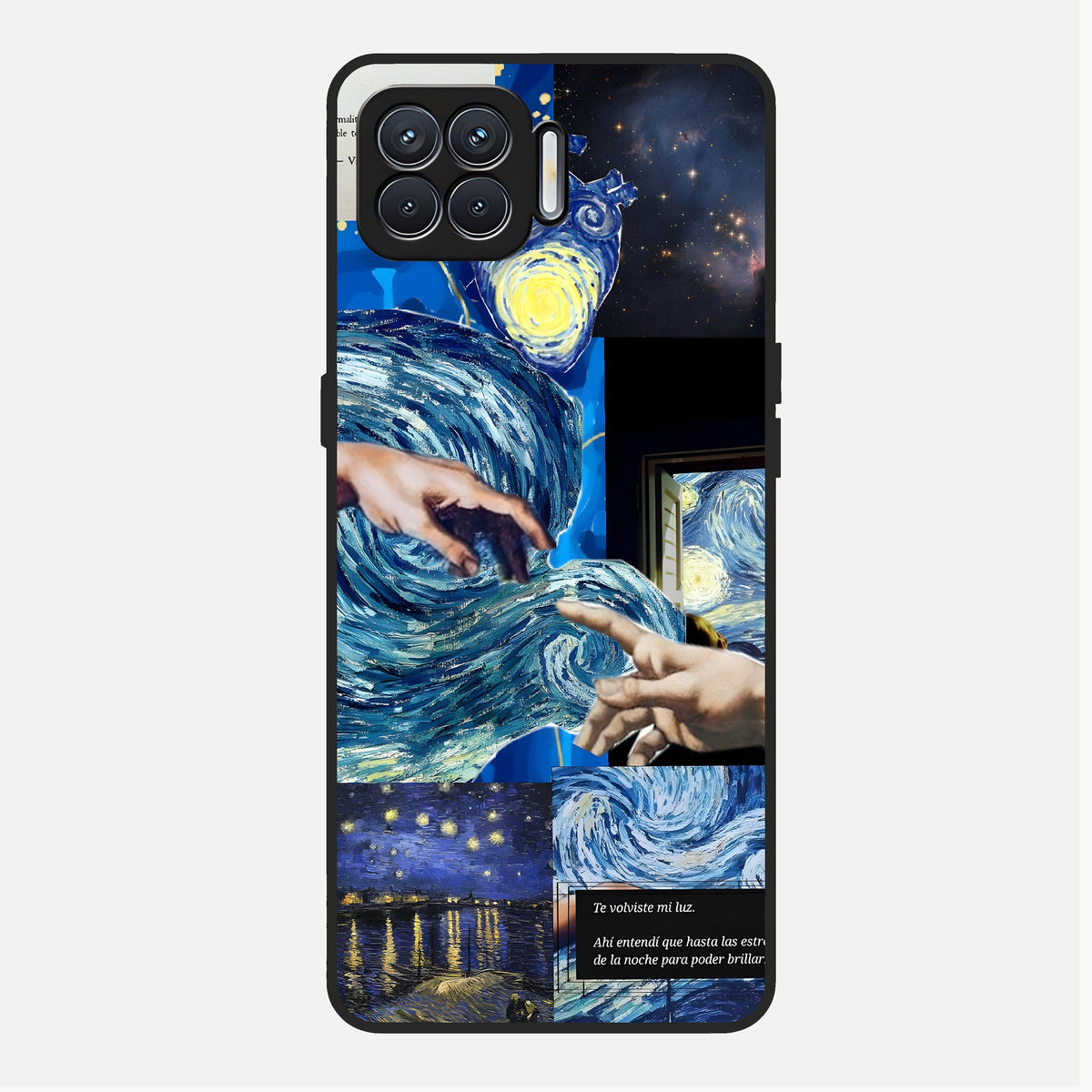  Aesthetic Vando Hands Glass Case For Oppo F17 back cover – full design glossy printed glass finish