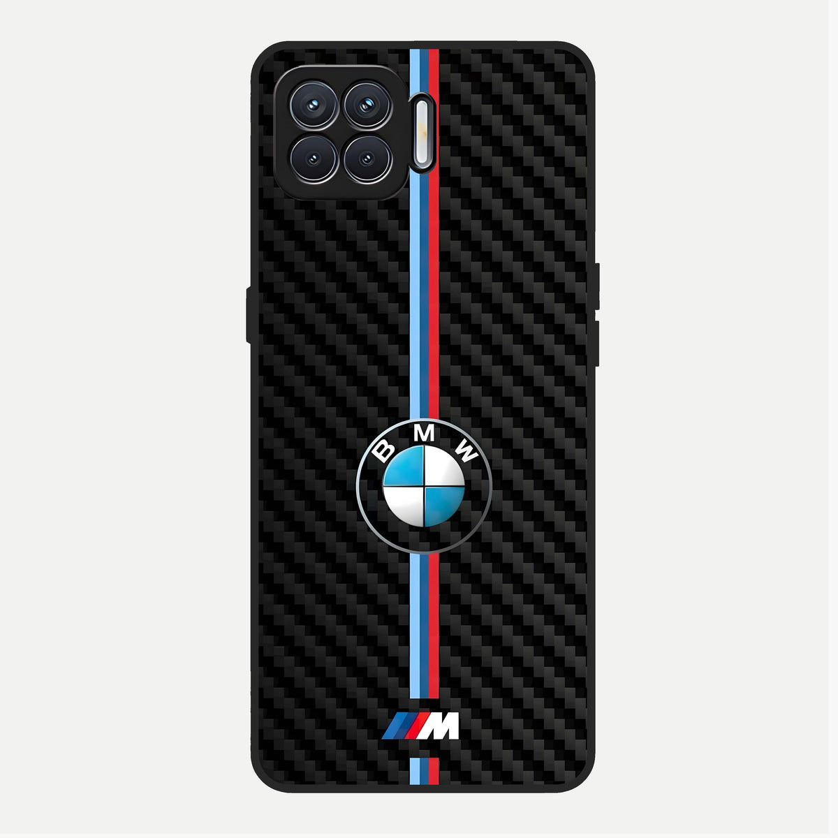  BMW Pattern Glass Case For Oppo F17 back cover – full design glossy printed glass finish