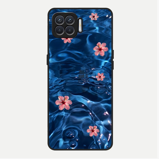  Bloom Thread Art Glass Case For Oppo F17 back cover – full design glossy printed glass finish