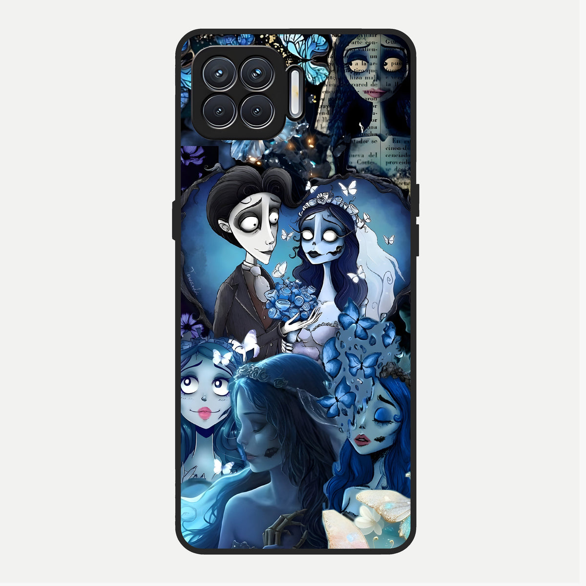  Butterfly Ghost Soul Glass Case For Oppo F17 back cover – full design glossy printed glass finish