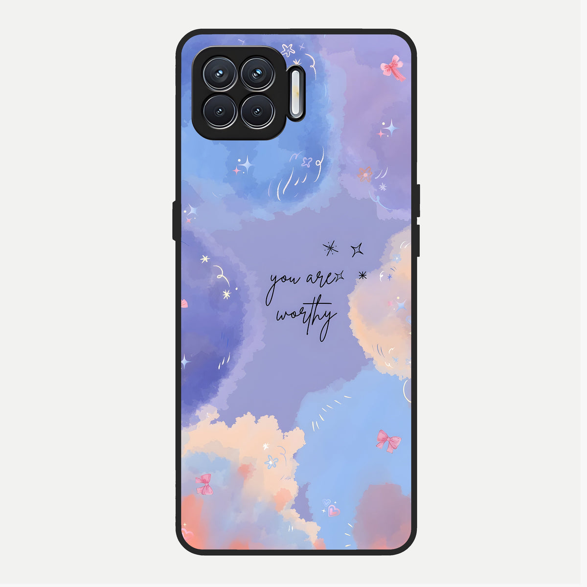  Celestial Cloud Magic Glass Case For Oppo F17 back cover – full design glossy printed glass finish