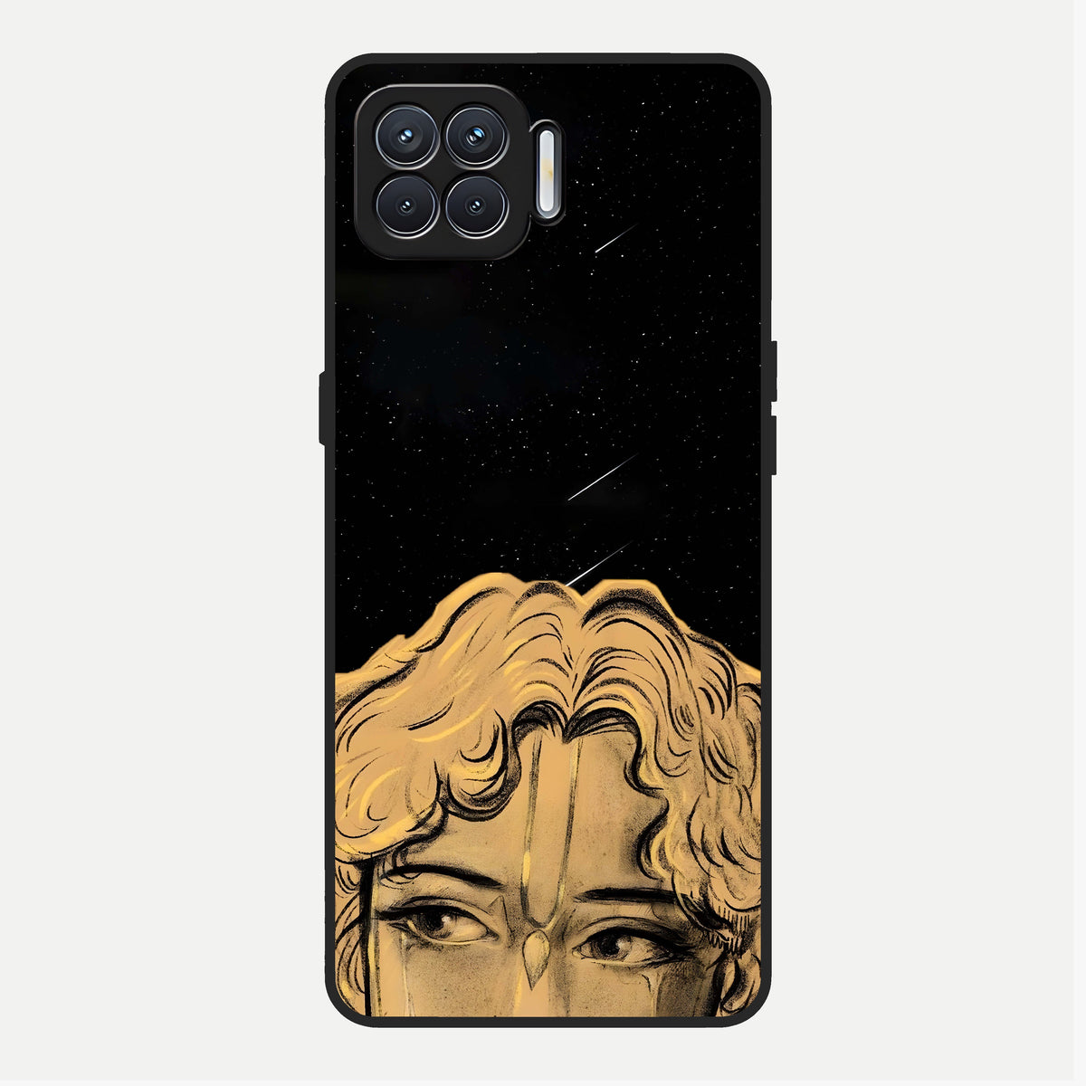  Celestial Gods Plan Glass Case For Oppo F17 back cover – full design glossy printed glass finish