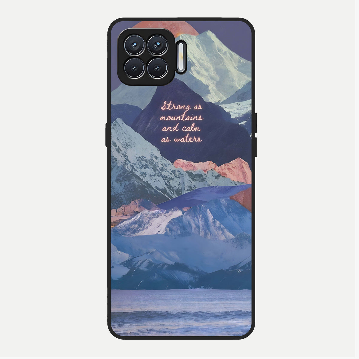  Celestial Mountain Calm Glass Case For Oppo F17 back cover – full design glossy printed glass finish