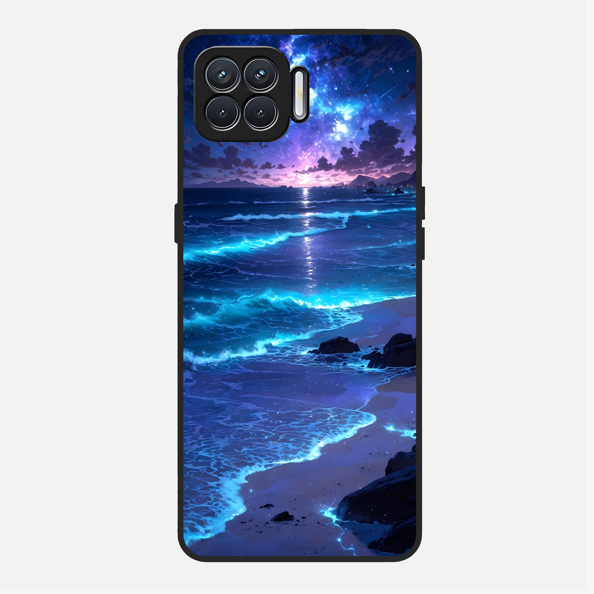  Classic Damn Look Glass Case For Oppo F17 back cover – full design glossy printed glass finish