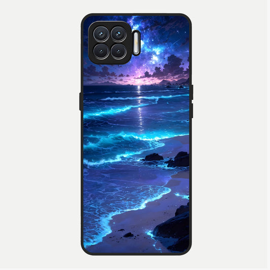 Classic Damn Look Glass Case For Oppo F17 back cover – full design glossy printed glass finish