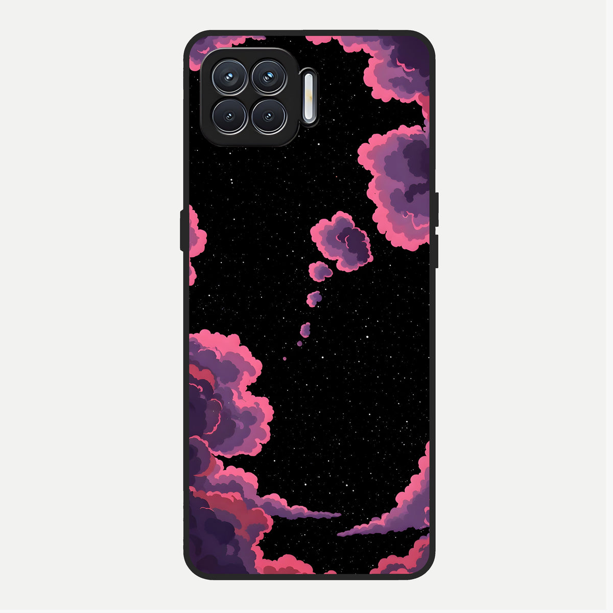  Cosmic Cloud Journey Glass Case For Oppo F17 back cover – full design glossy printed glass finish