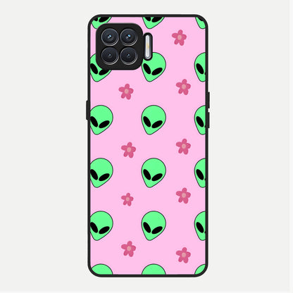  Cosmic Cute Crush Glass Case For Oppo F17 back cover – full design glossy printed glass finish