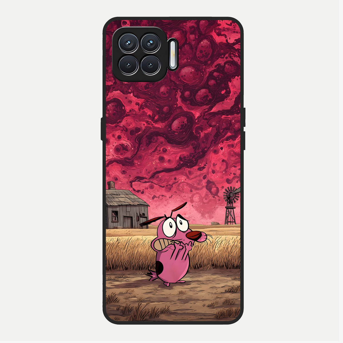  Courage Under Sky Glass Case For Oppo F17 back cover – full design glossy printed glass finish