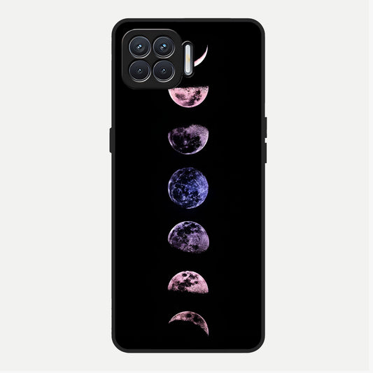  Crimson All Planets Glass Case For Oppo F17 back cover – full design glossy printed glass finish