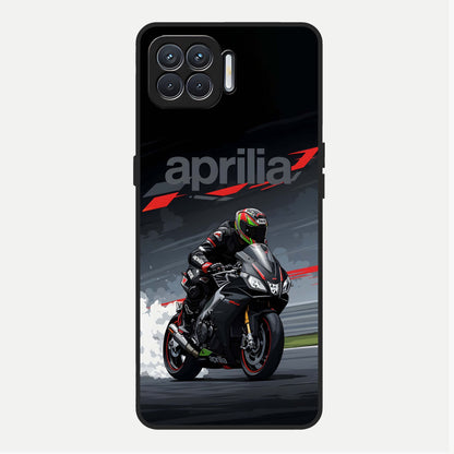  Dark Aprilla Glass Case For Oppo F17 back cover – full design glossy printed glass finish