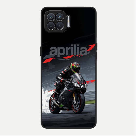  Dark Aprilla Glass Case For Oppo F17 back cover – full design glossy printed glass finish