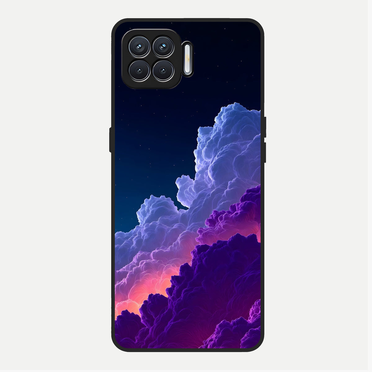  Dreamy Cloud Skies Glass Case For Oppo F17 back cover – full design glossy printed glass finish