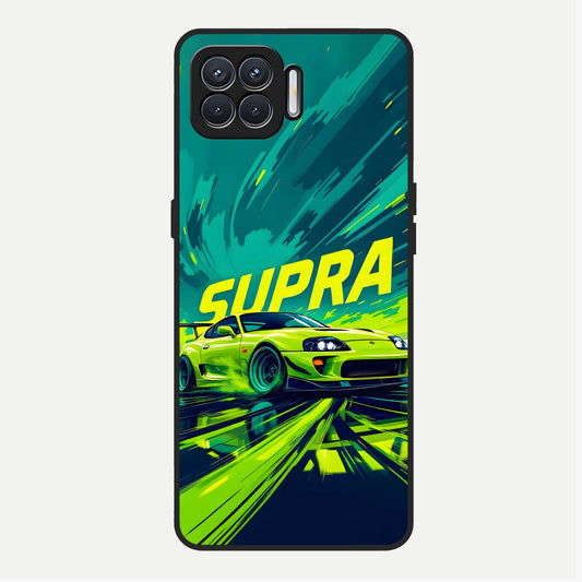  Electric Supra Thunder Glass Case For Oppo F17 back cover – full design glossy printed glass finish