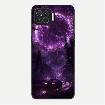  Eternal Cosmic Drive Glass Case For Oppo F17 back cover – full design glossy printed glass finish