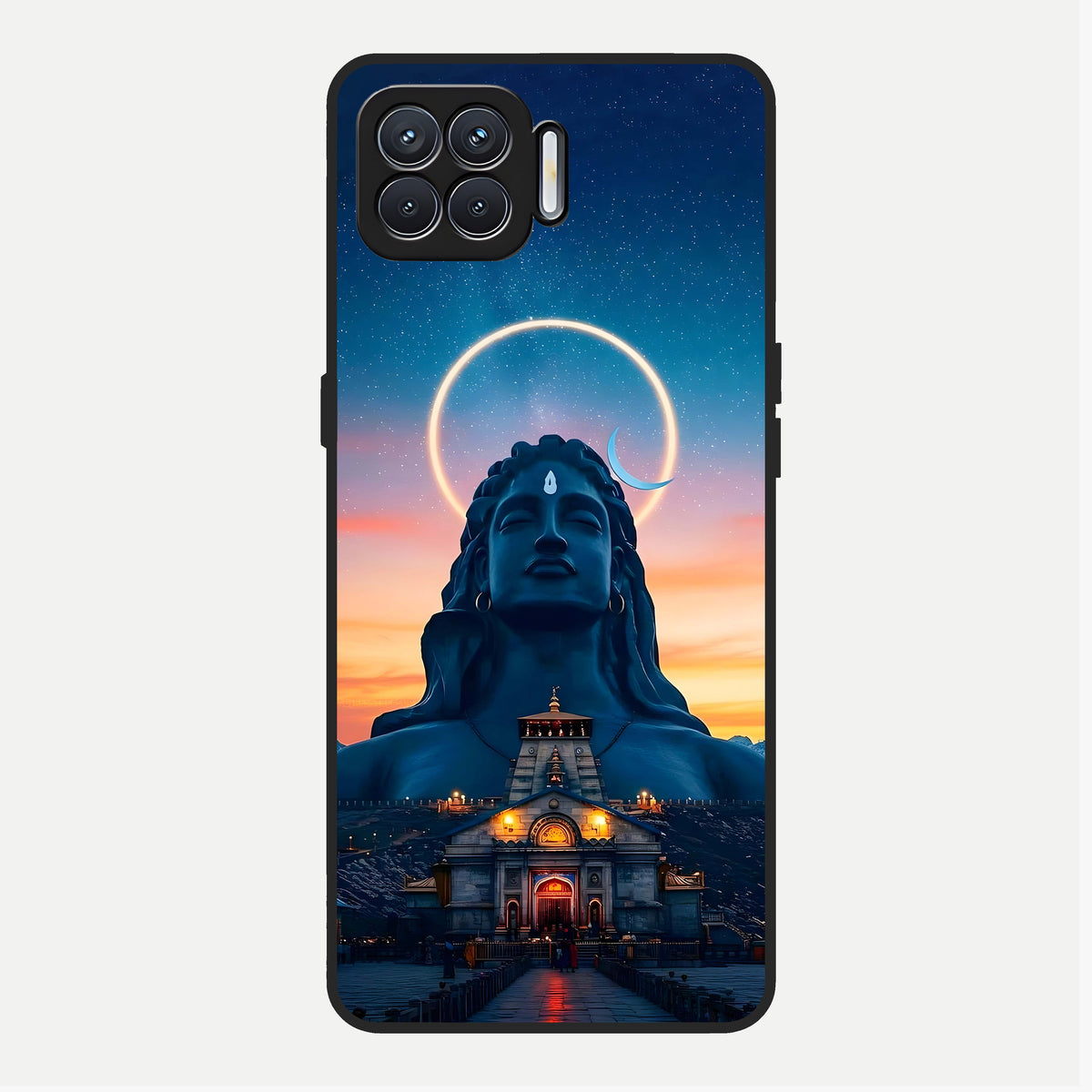  Eternal Shiva Aura Glass Case For Oppo F17 back cover – full design glossy printed glass finish