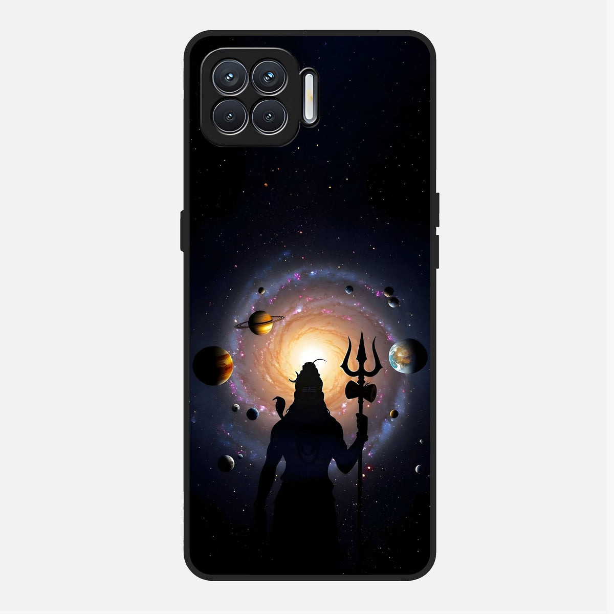  Galactic Shiva Vision Glass Case For Oppo F17 back cover – full design glossy printed glass finish